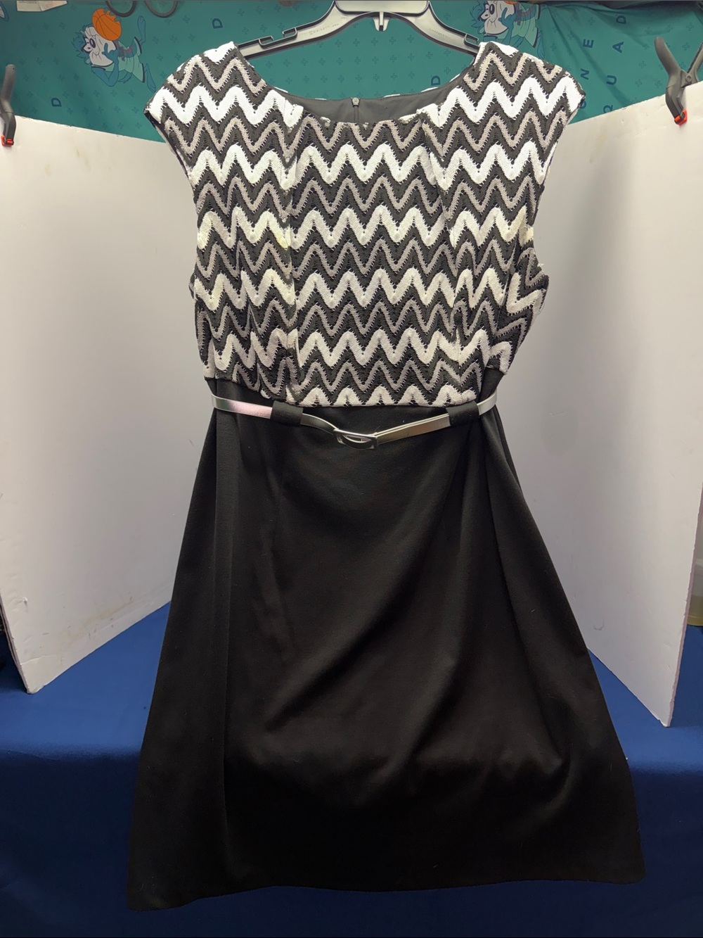 Connected Woman 20W connected apparel Black and White Dress